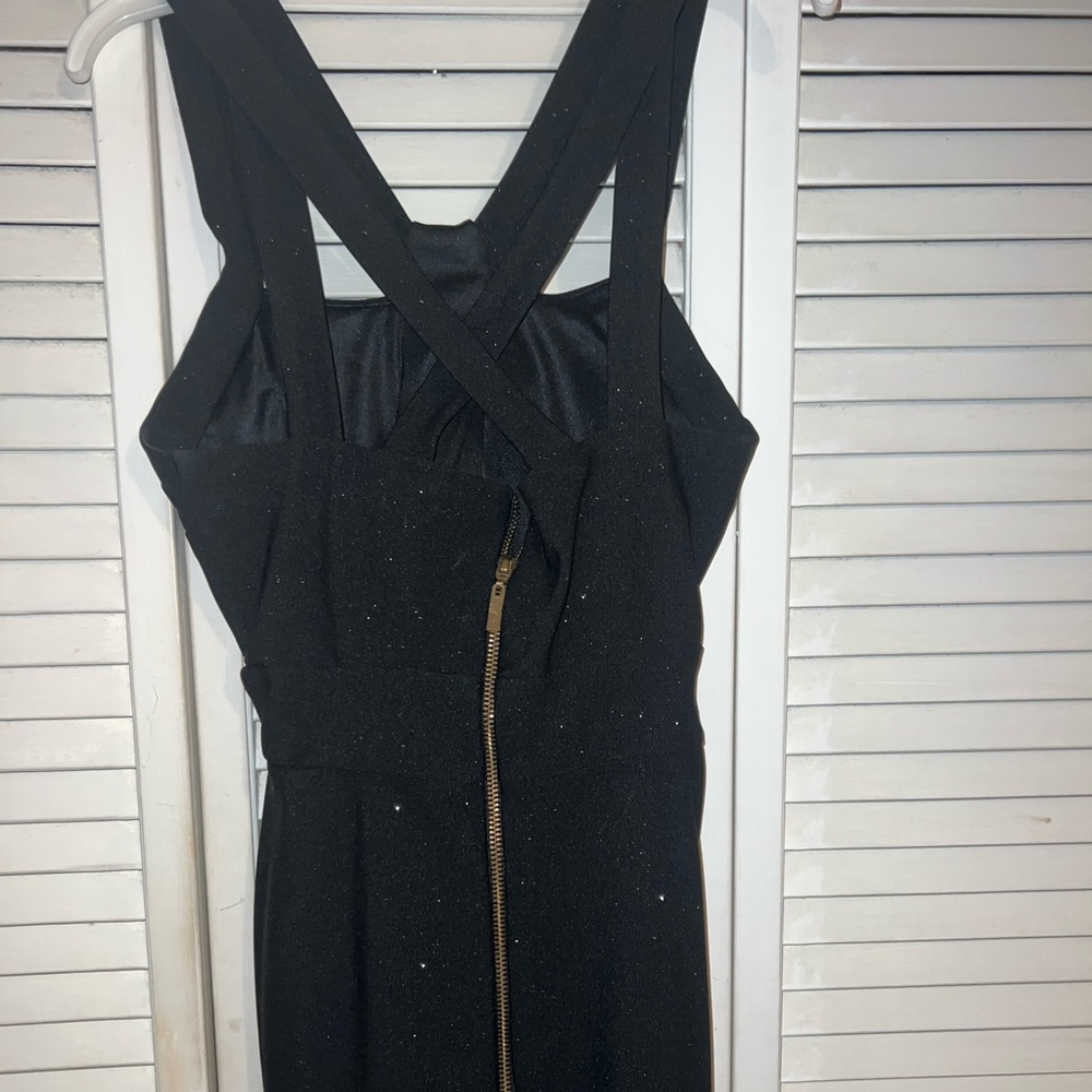 Charlotte Russe sparkly black mini bodycon dress